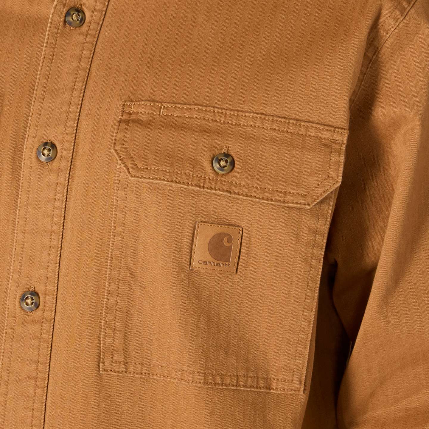 Мужская рубашка Carhartt Newcastle Shirt Jac, цвет: Коричневый — фото 3