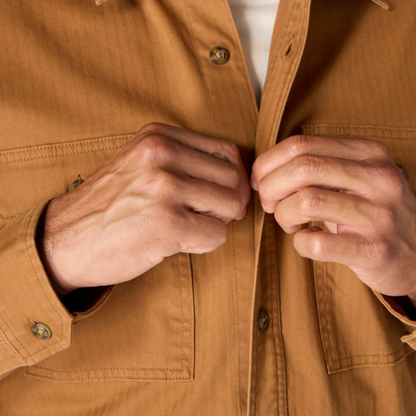 Мужская рубашка Carhartt Newcastle Shirt Jac, цвет: Коричневый — фото 8