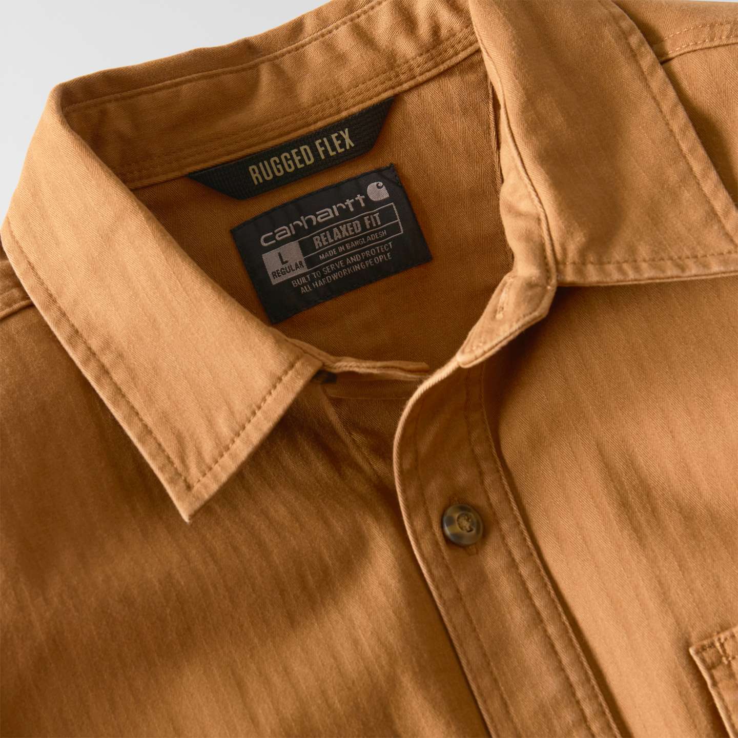 Мужская рубашка Carhartt Newcastle Shirt Jac, цвет: Коричневый — фото 10