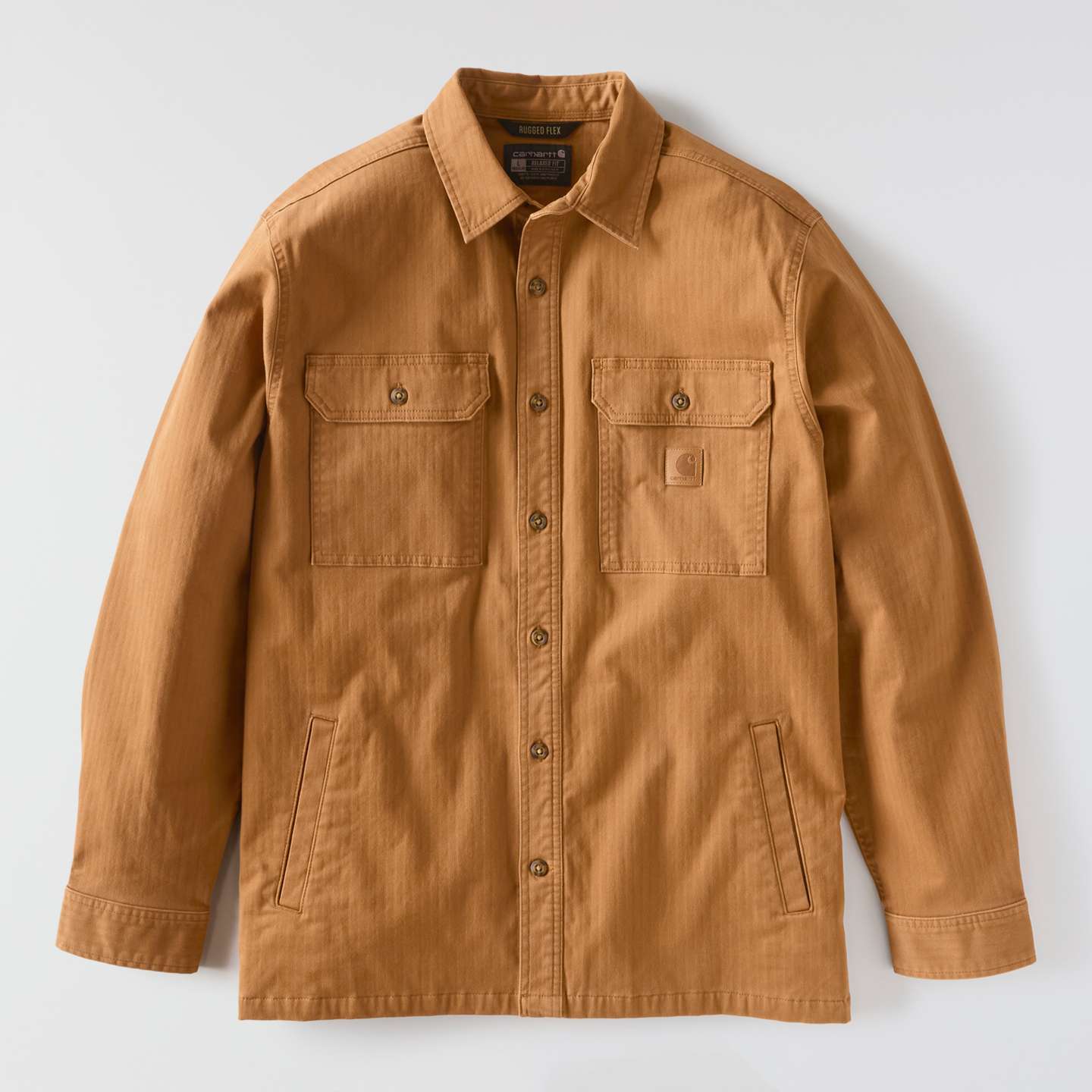 Мужская рубашка Carhartt Newcastle Shirt Jac, цвет: Коричневый — фото 11