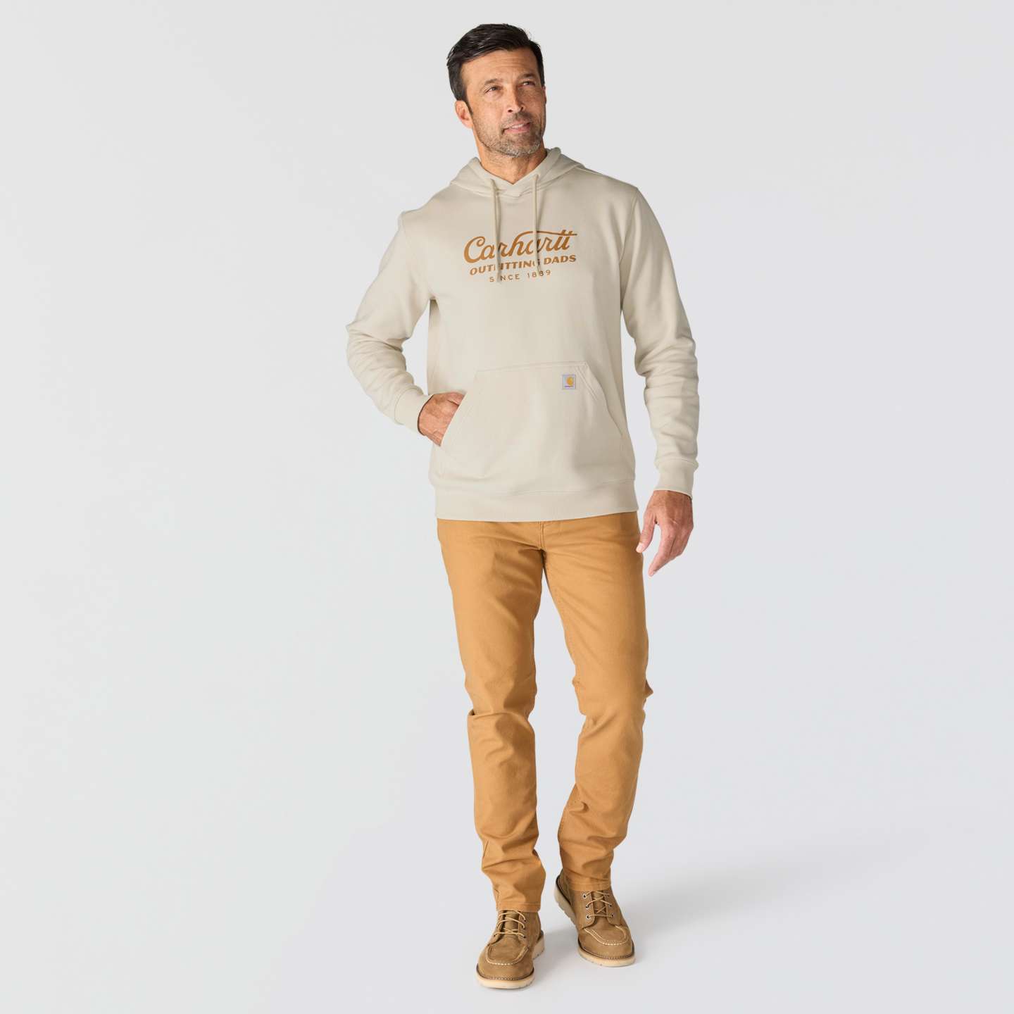 Мужская толстовка Carhartt Sawyer Dad, цвет: Cobblestone — фото 4