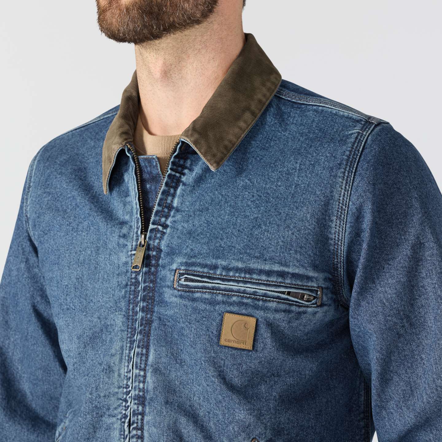 Мужская куртка Carhartt Denim Detroit, цвет: Muskegon — фото 5