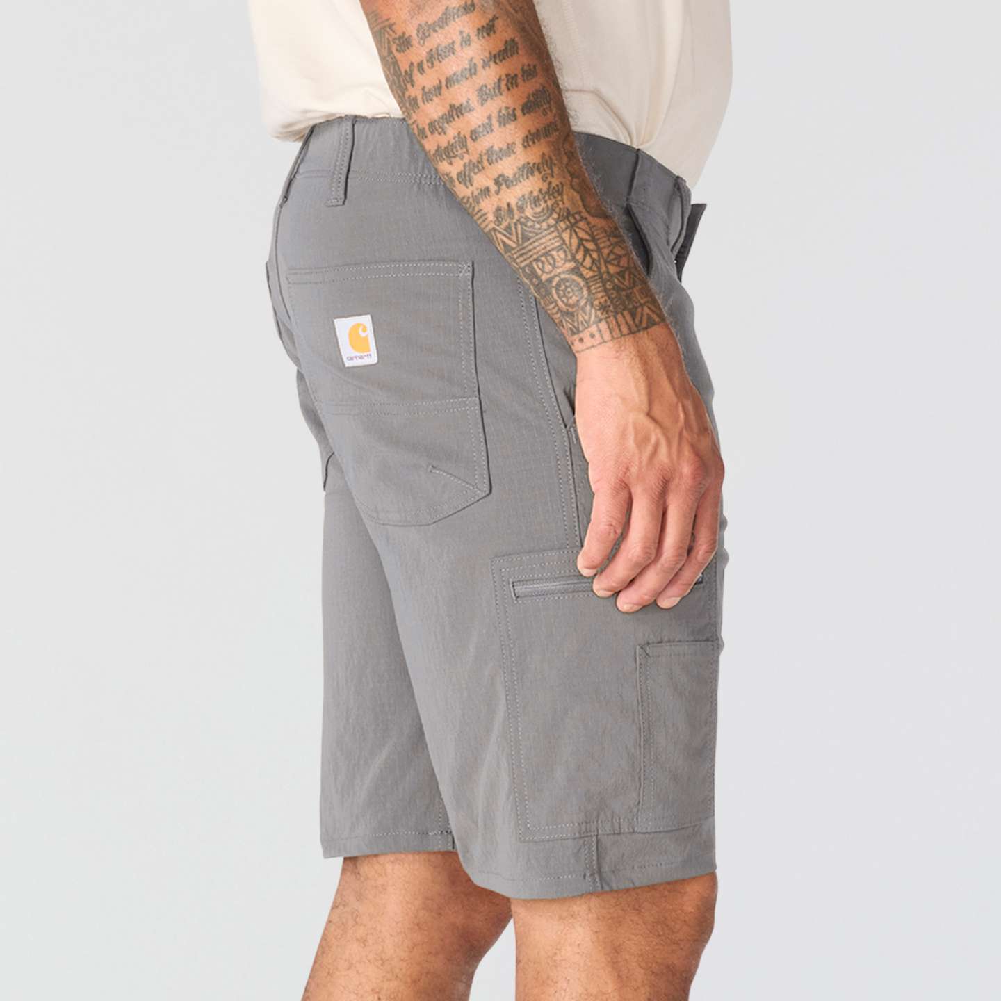 Мужские шорты Carhartt Relaxed 10" Force Ripstop Cargo Short, цвет: Асфальтовый — фото 5