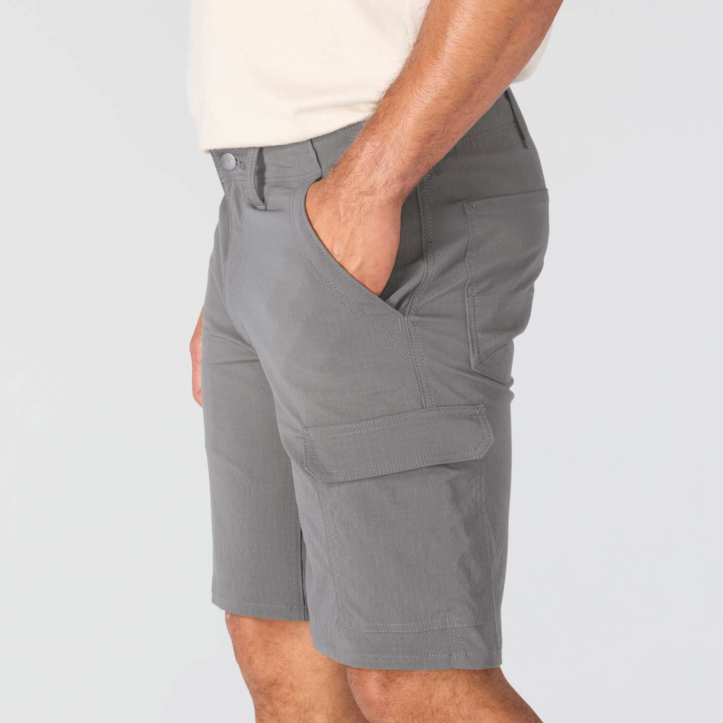Мужские шорты Carhartt Relaxed 10" Force Ripstop Cargo Short, цвет: Асфальтовый — фото 4