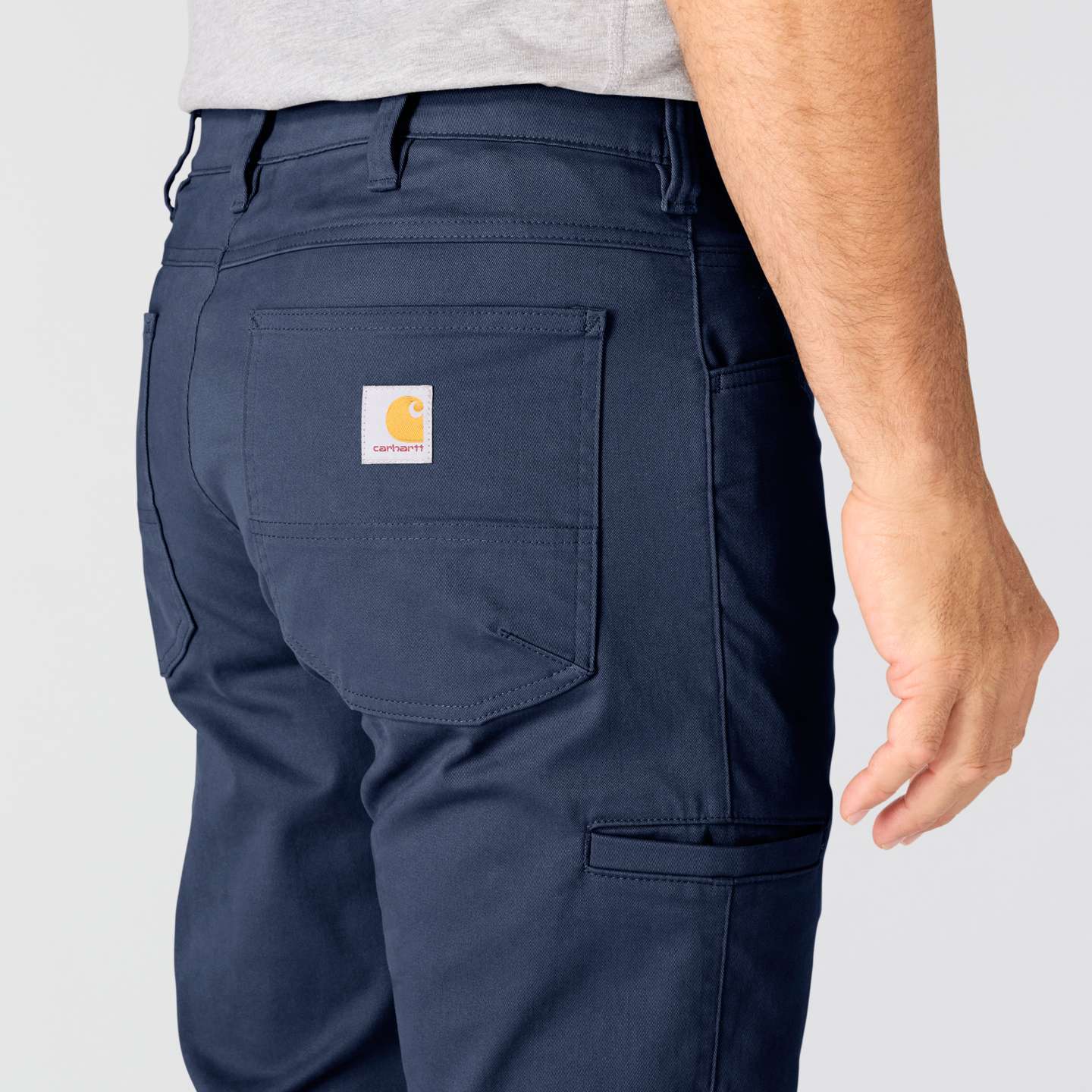 Мужские брюки Carhartt Relaxed Straight Force Huron Pant, цвет: Тёмно-синий — фото 6