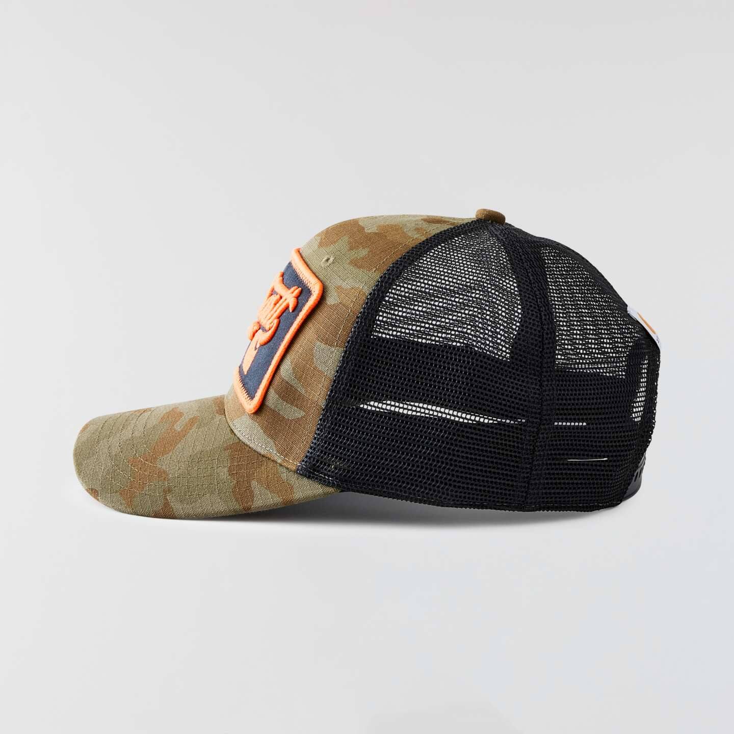 Мужская кепка Carhartt Ripstop Mesh-Back Camo, цвет: Армейский зелёный камуфляжный — фото 3