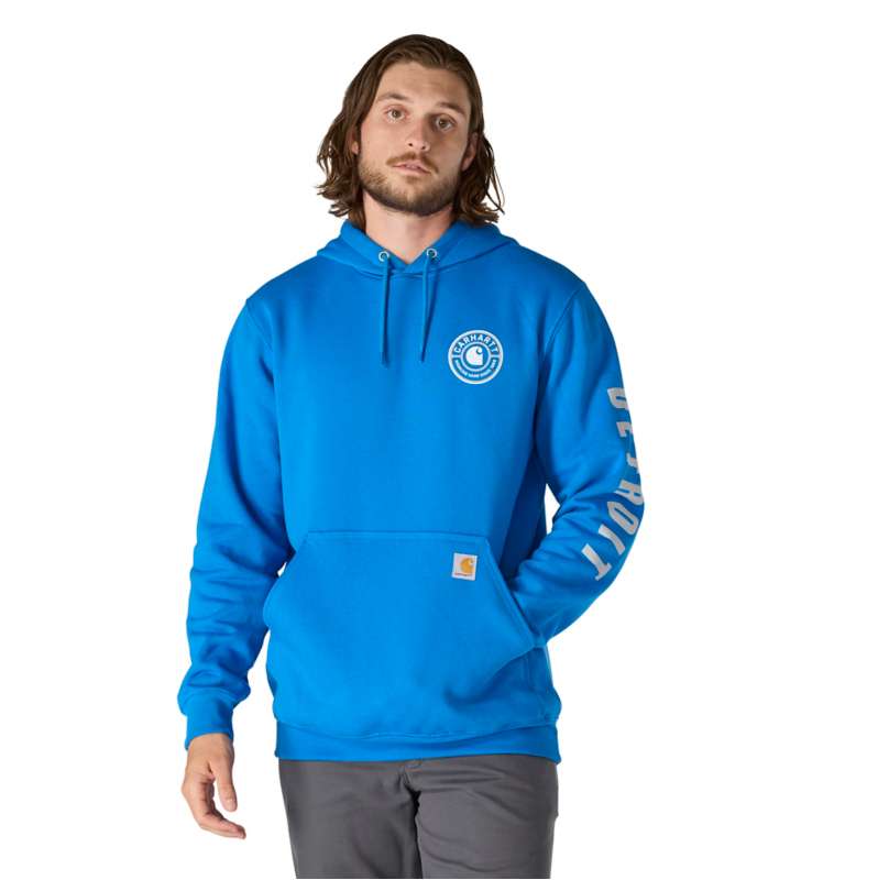 Carhartt  Blue Glow Loose Fit Midweight Detroit Graphic Sweatshirt