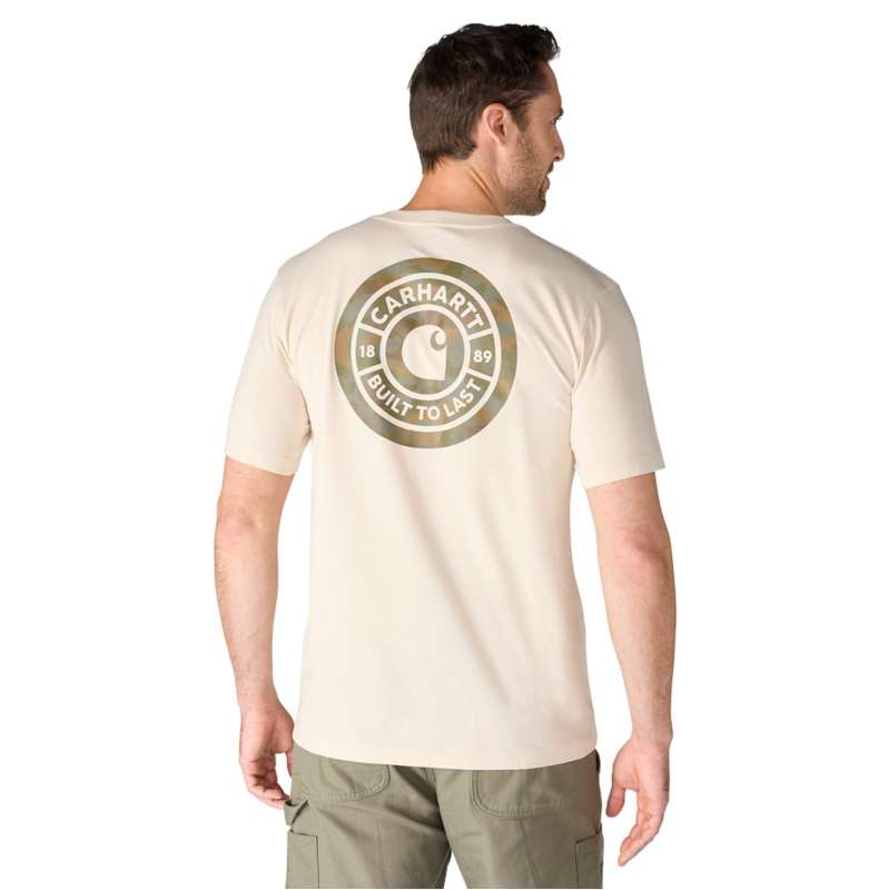 Carhartt  Oat Milk Irvine Relaxed Camo Rivet T-Shirt