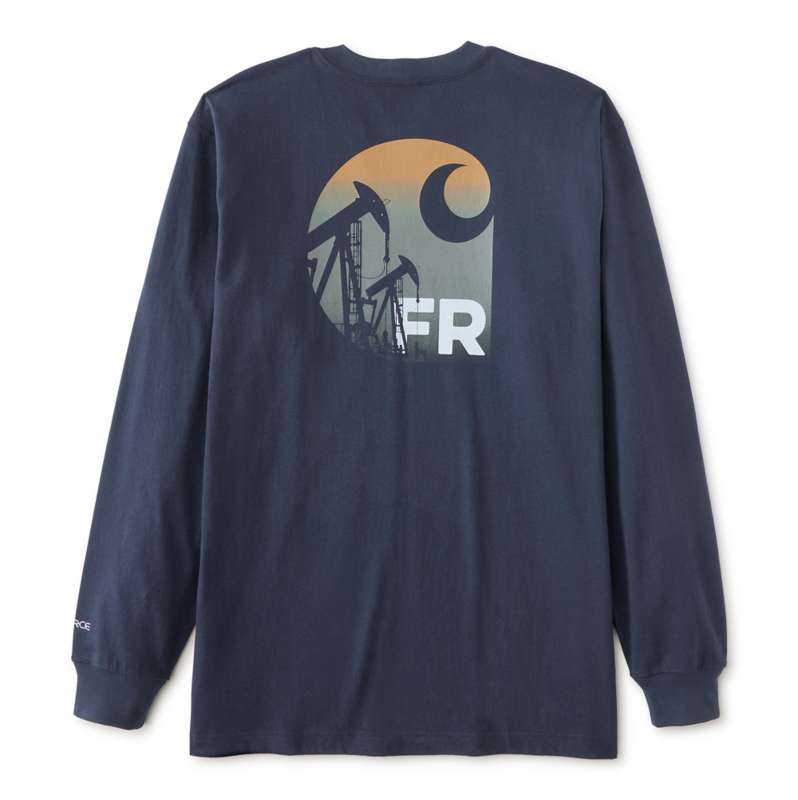 Carhartt  Dark Navy FR Force Irvine Loose LS Oil Rig T-Shirt