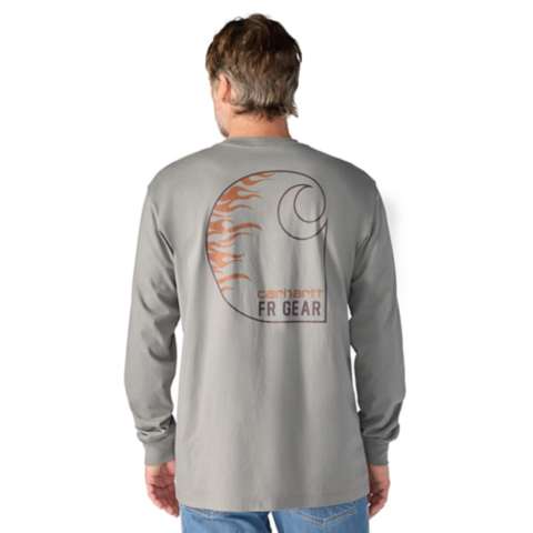 Мужские футболки Carhartt FR Force Irvine Loose LS Flames T-Shirt