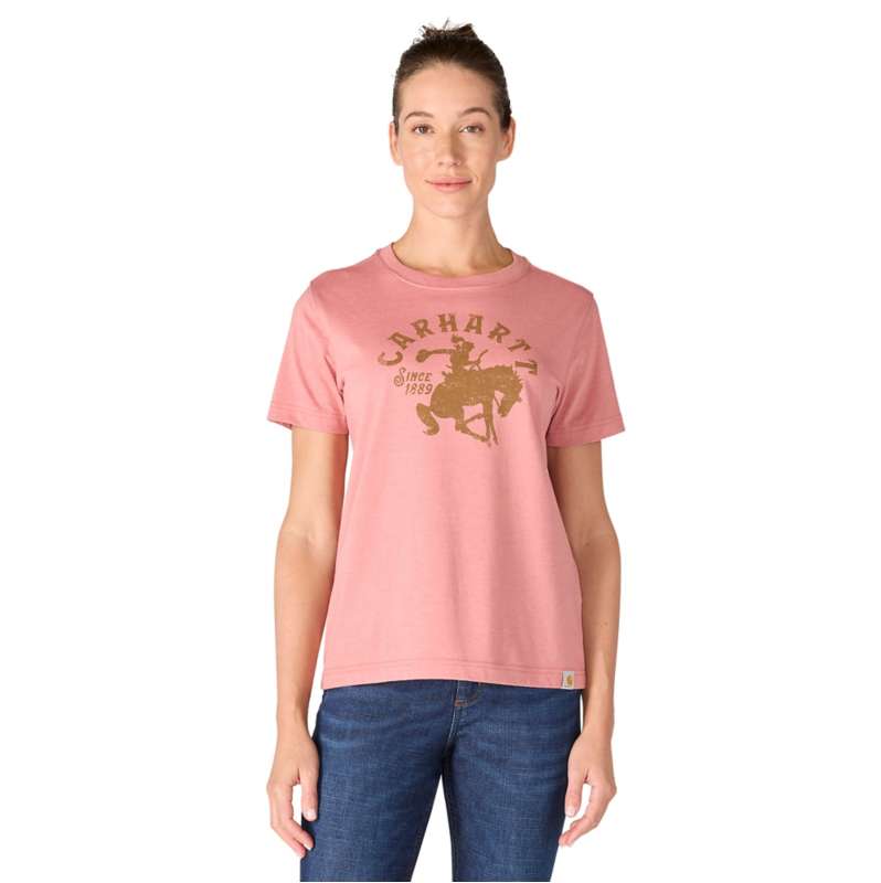 Carhartt  Rose Tint Heather Women's Irvine Relaxed Horse T-Shirt