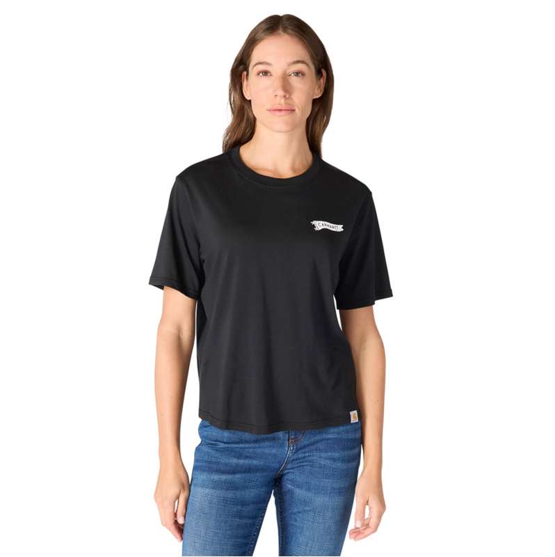 Carhartt  Black Women's TENCEL™ Fiber Series Loose Pennant Flag T-Shirt