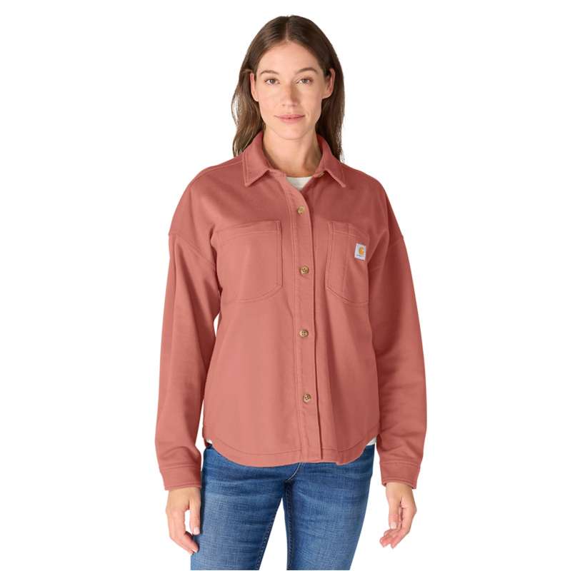 Carhartt  Dark Rose Tint Women's Durham Knit Overshirt