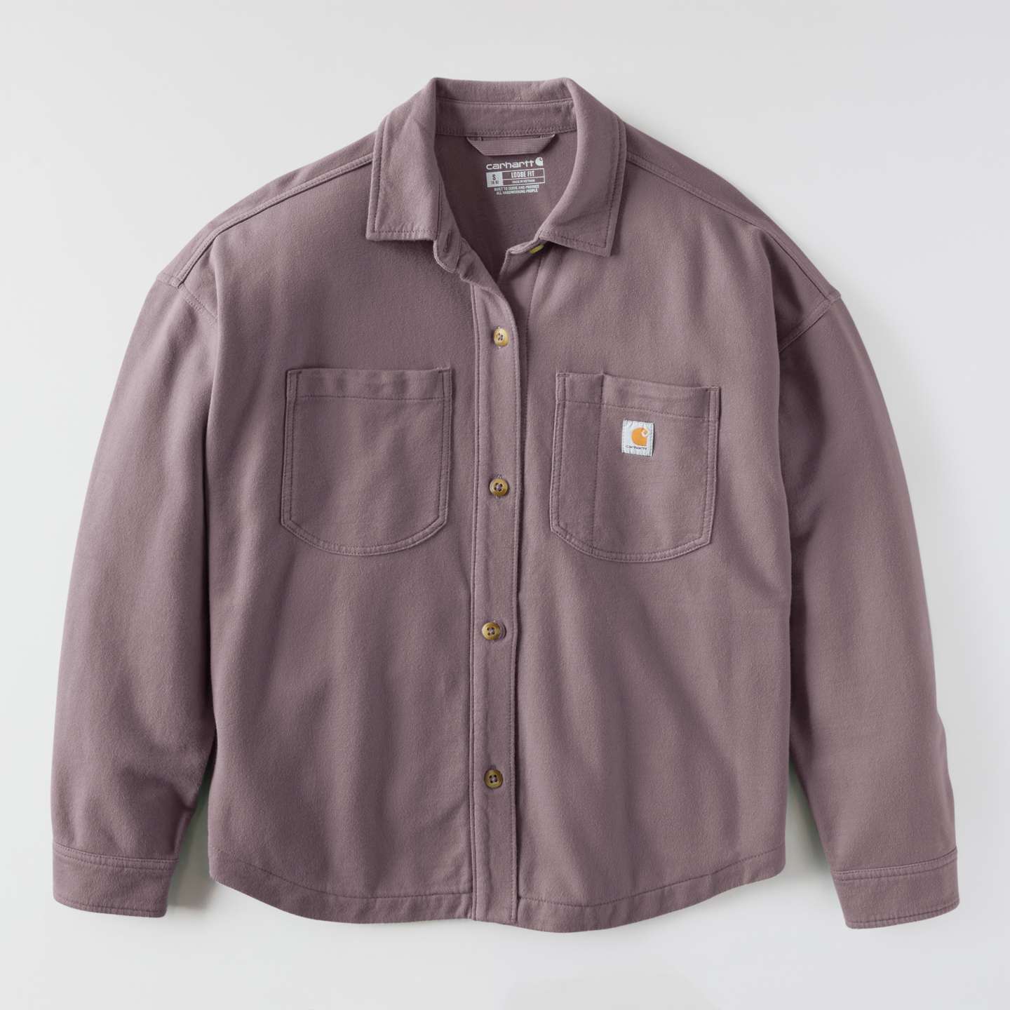 Женская рубашка Carhartt Durham Knit Overshirt, цвет: Пепельный ягодный — фото 7