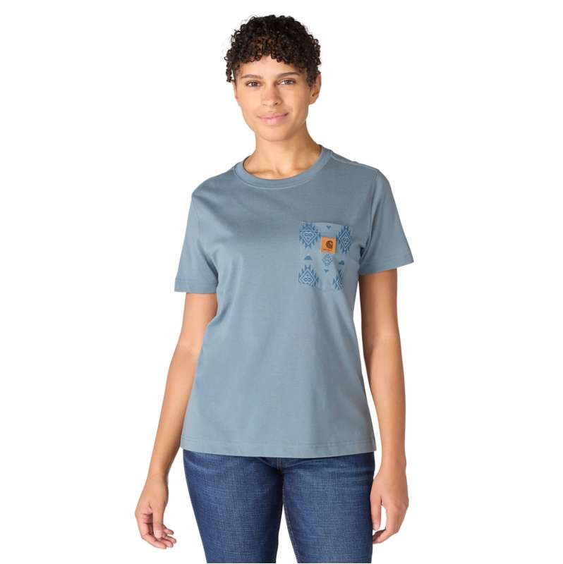 Carhartt  Iron Blue Women's Irvine Relaxed Bethany Yellowtail T-Shirt