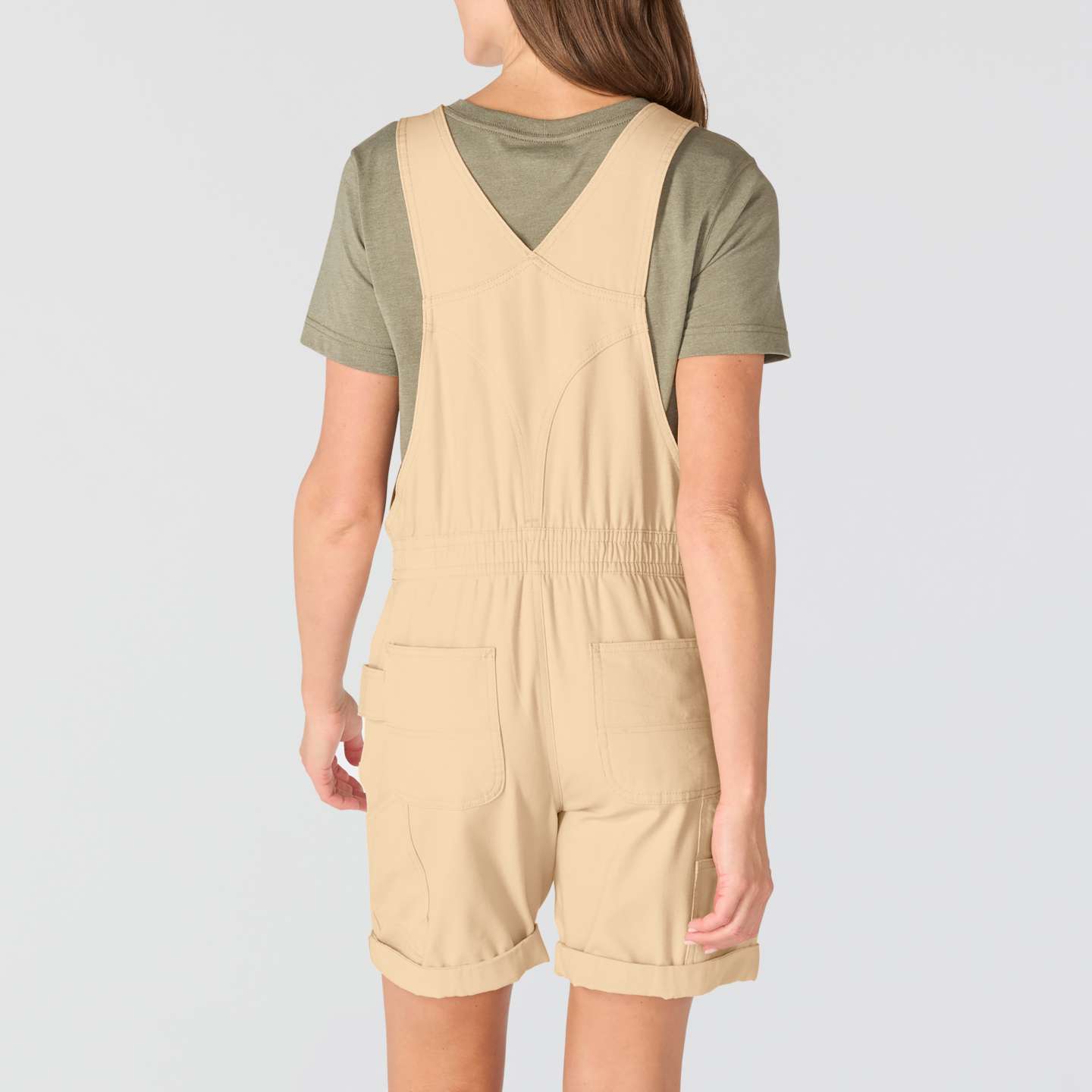 Женские комбинезоны Carhartt Force Ripstop Shortall, цвет: Бежевый — фото 2
