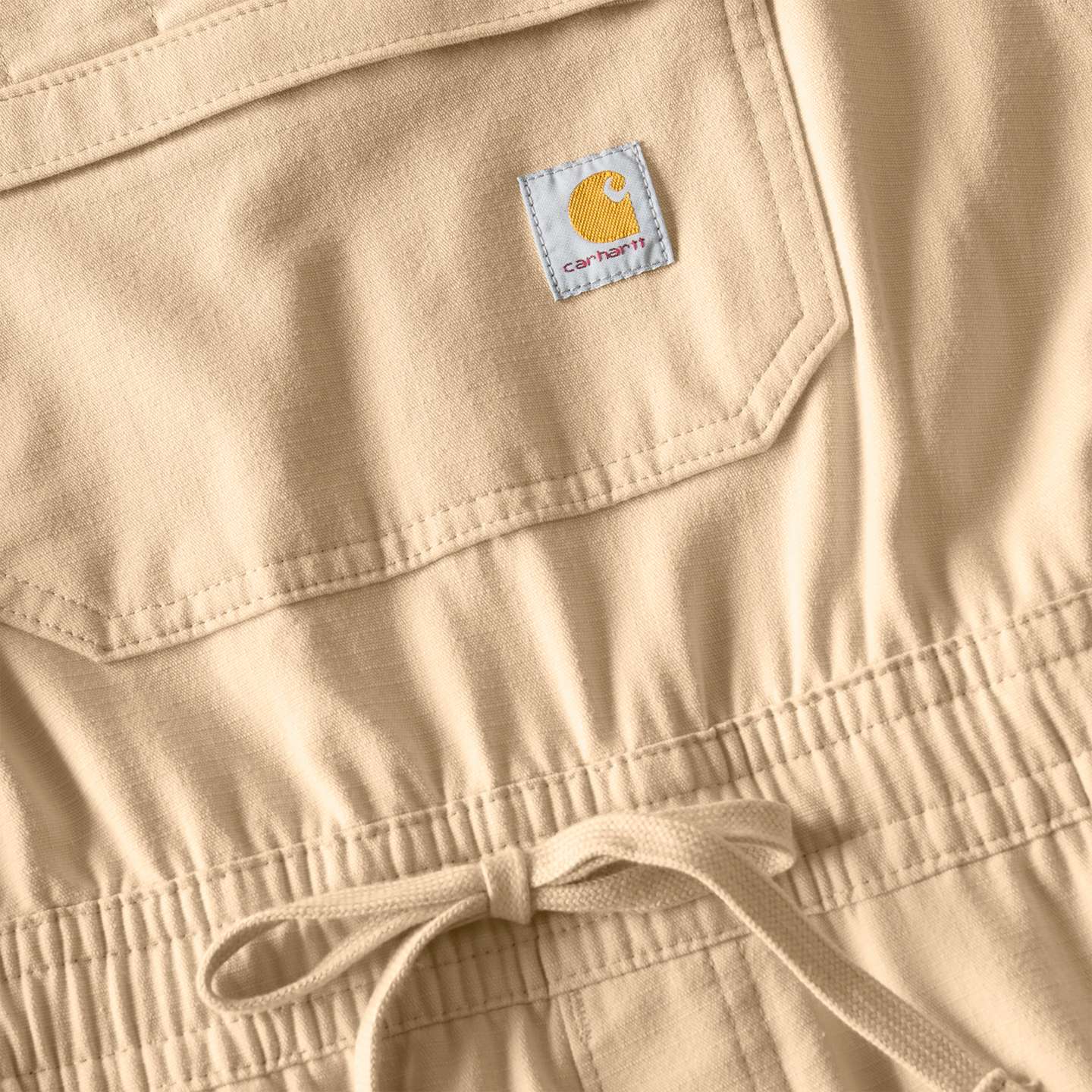 Женские комбинезоны Carhartt Force Ripstop Shortall, цвет: Бежевый — фото 6