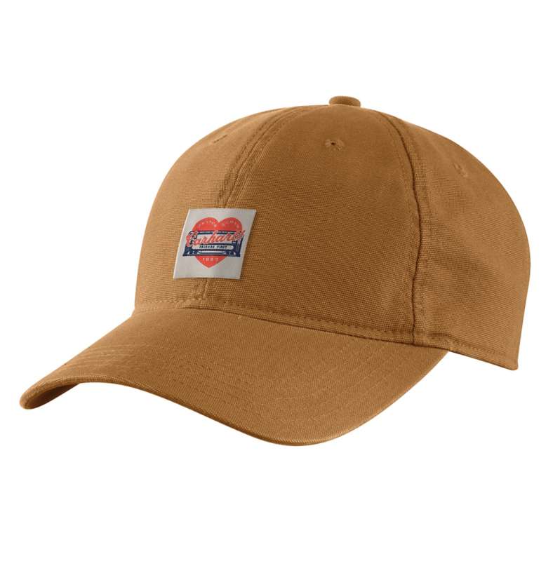 Carhartt  Carhartt Brown Women's Heart Patch Canvas Cap