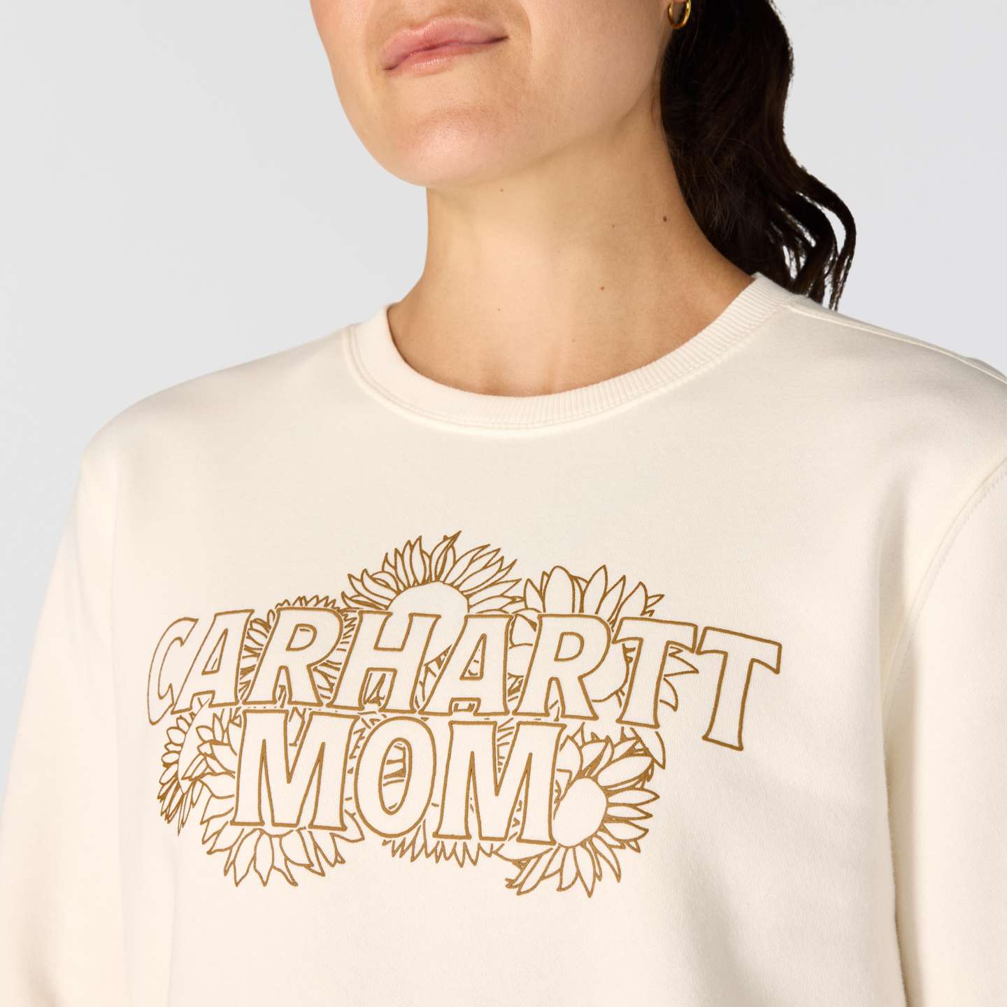 Женская толстовка Carhartt Sawyer Mothers Day Crewneck, цвет: Яичная скорлупа — фото 3
