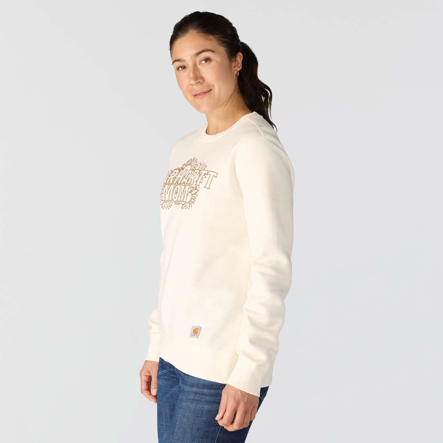 Женская толстовка Carhartt Sawyer Mothers Day Crewneck, цвет: Яичная скорлупа — фото 2