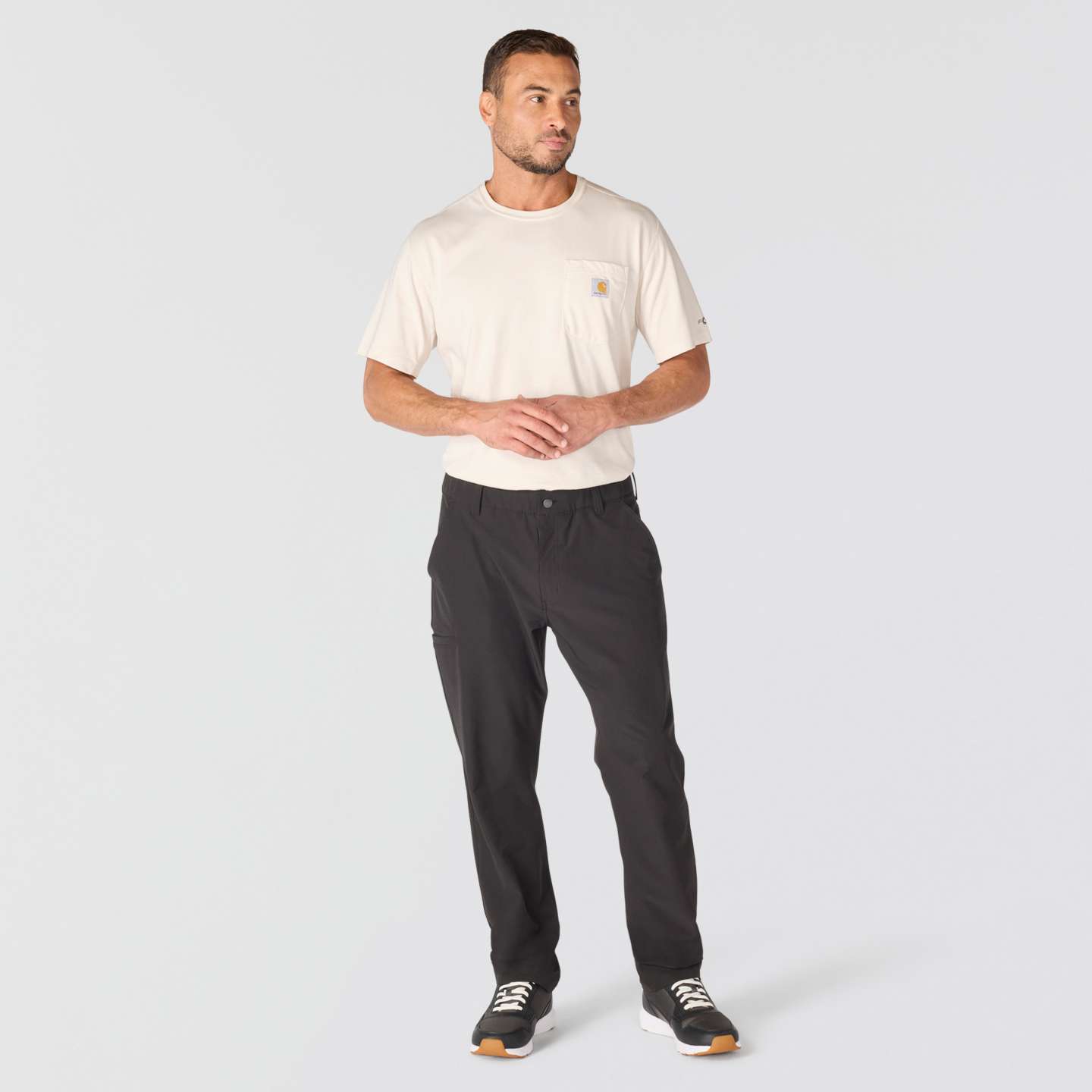 Мужские брюки Carhartt Slim Tapered Force Phoenix Pant, цвет: Чёрный — фото 4