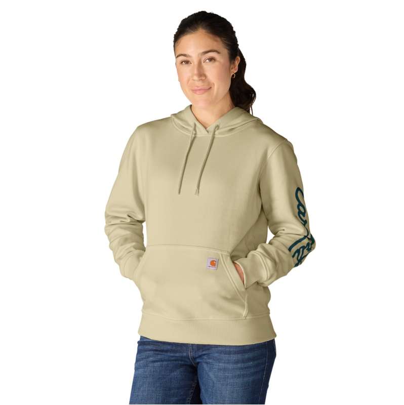 Carhartt  Faded Fatigue Sawyer Script Logo Sweatshirt