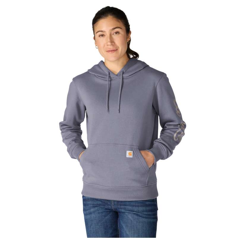 Carhartt  Approaching Storm Heather Sawyer Script Logo Sweatshirt