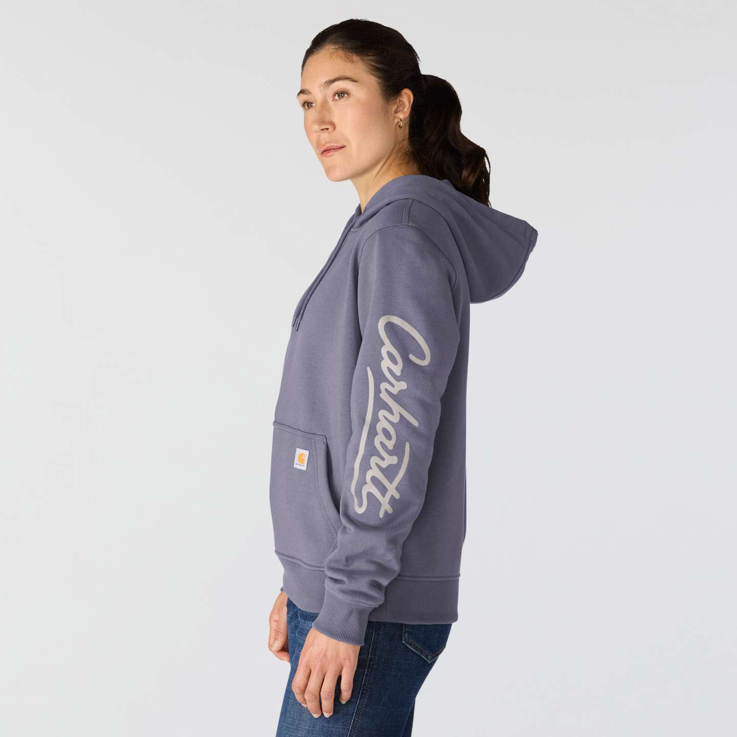 Женский свитшот Carhartt Sawyer Script Logo, цвет: Меланжевый — фото 2