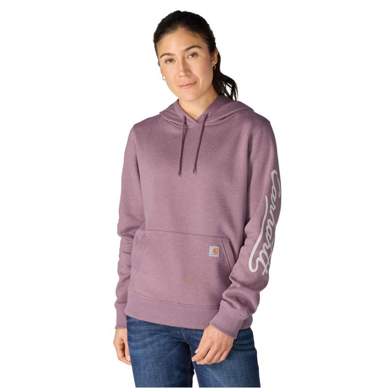 Carhartt  Ash Berry Heather Women's Sawyer Script Logo Sweatshirt