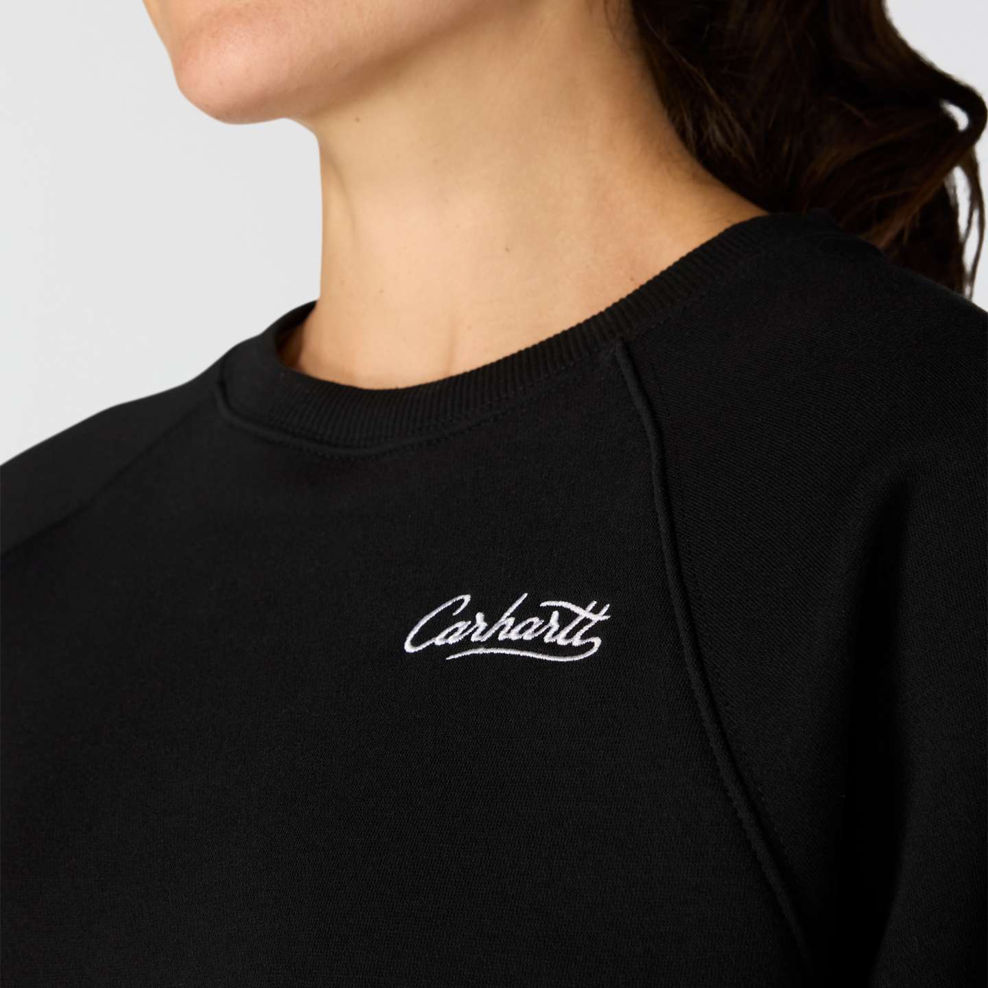 Женские толстовки Carhartt Sawyer Crewneck, цвет: Чёрный — фото 3