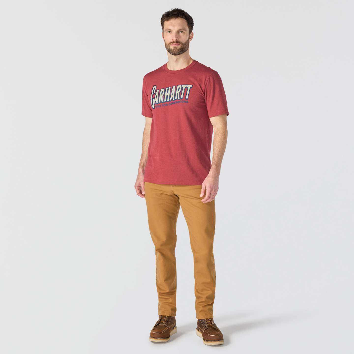 Мужская футболка Carhartt Irvine Relaxed Generations, цвет: Янтарный меланжевый — фото 4