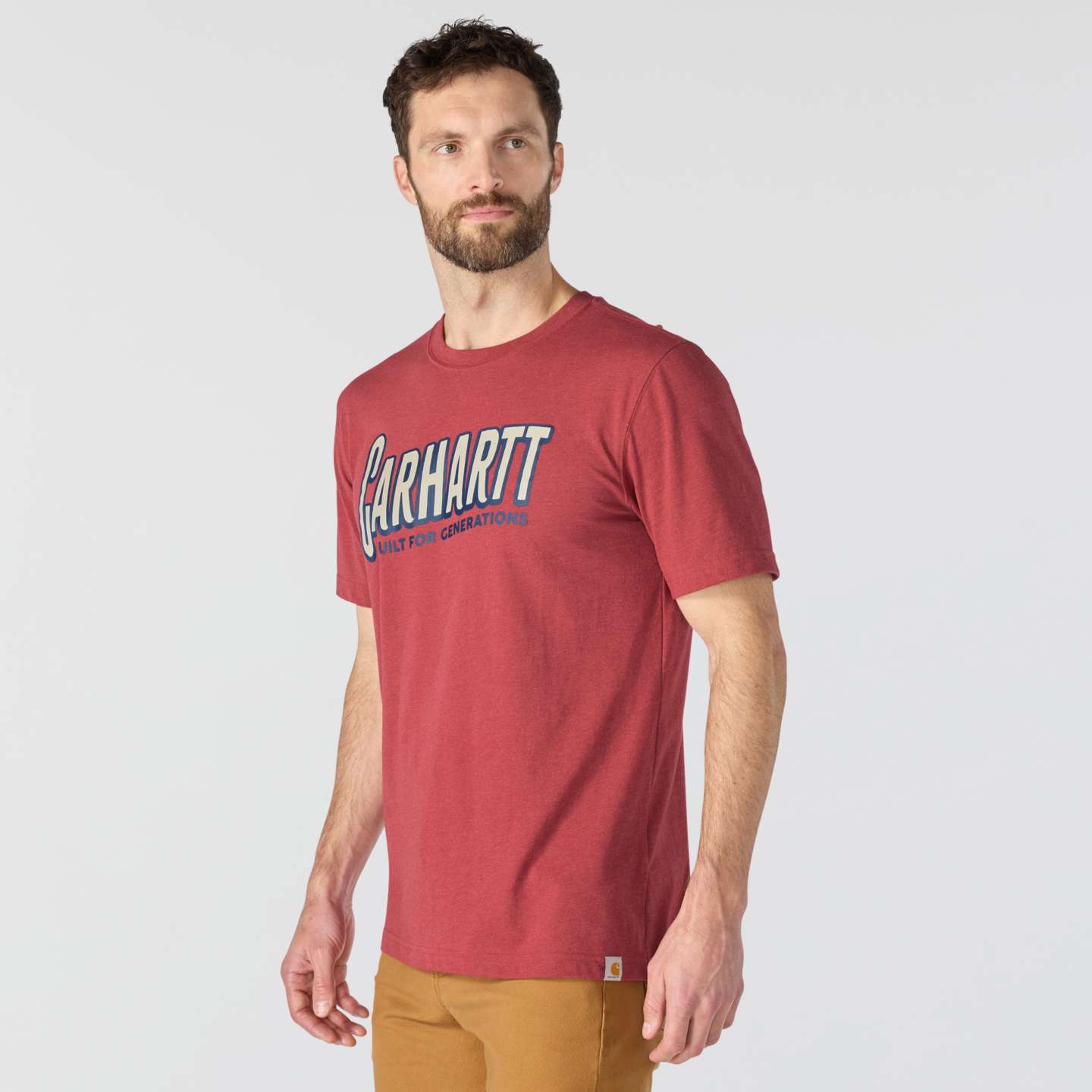 Мужская футболка Carhartt Irvine Relaxed Generations, цвет: Янтарный меланжевый — фото 2