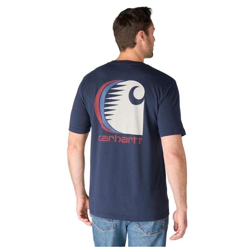 Carhartt  Navy Irvine Relaxed C Logo T-Shirt