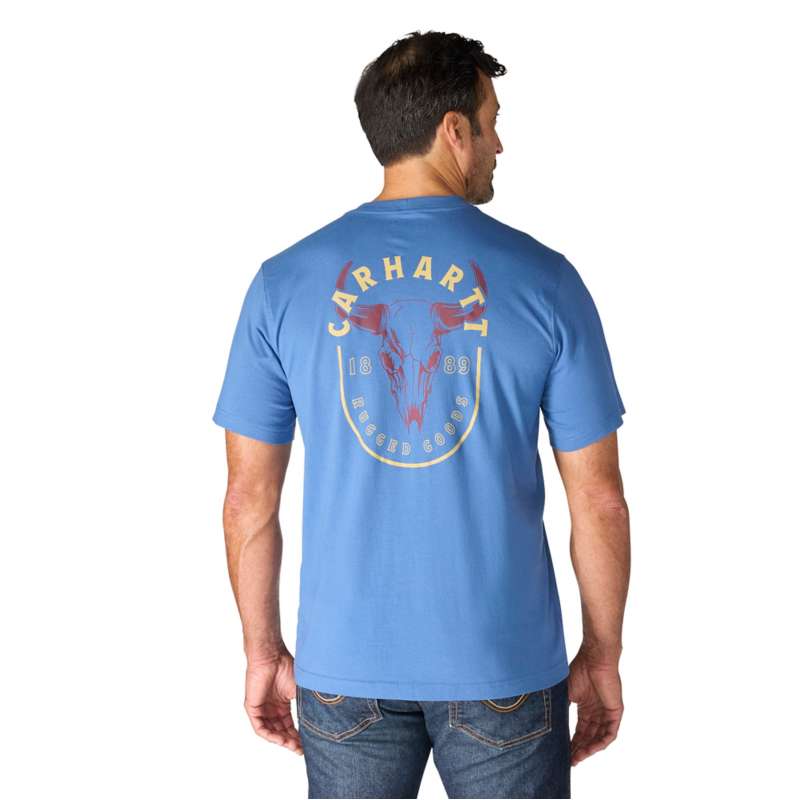 Carhartt  Dark&nbsp;Tranquil&nbsp;Blue Irvine Relaxed Skull T-Shirt