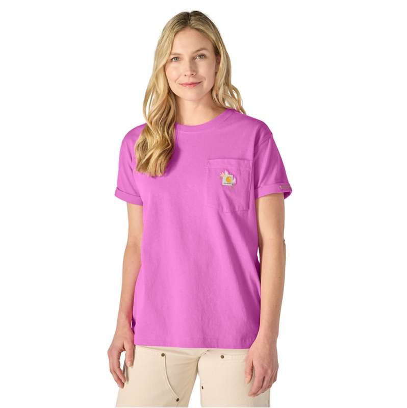 Carhartt  Electric Fuchsia Women's Dearborn Loose Floral T-Shirt
