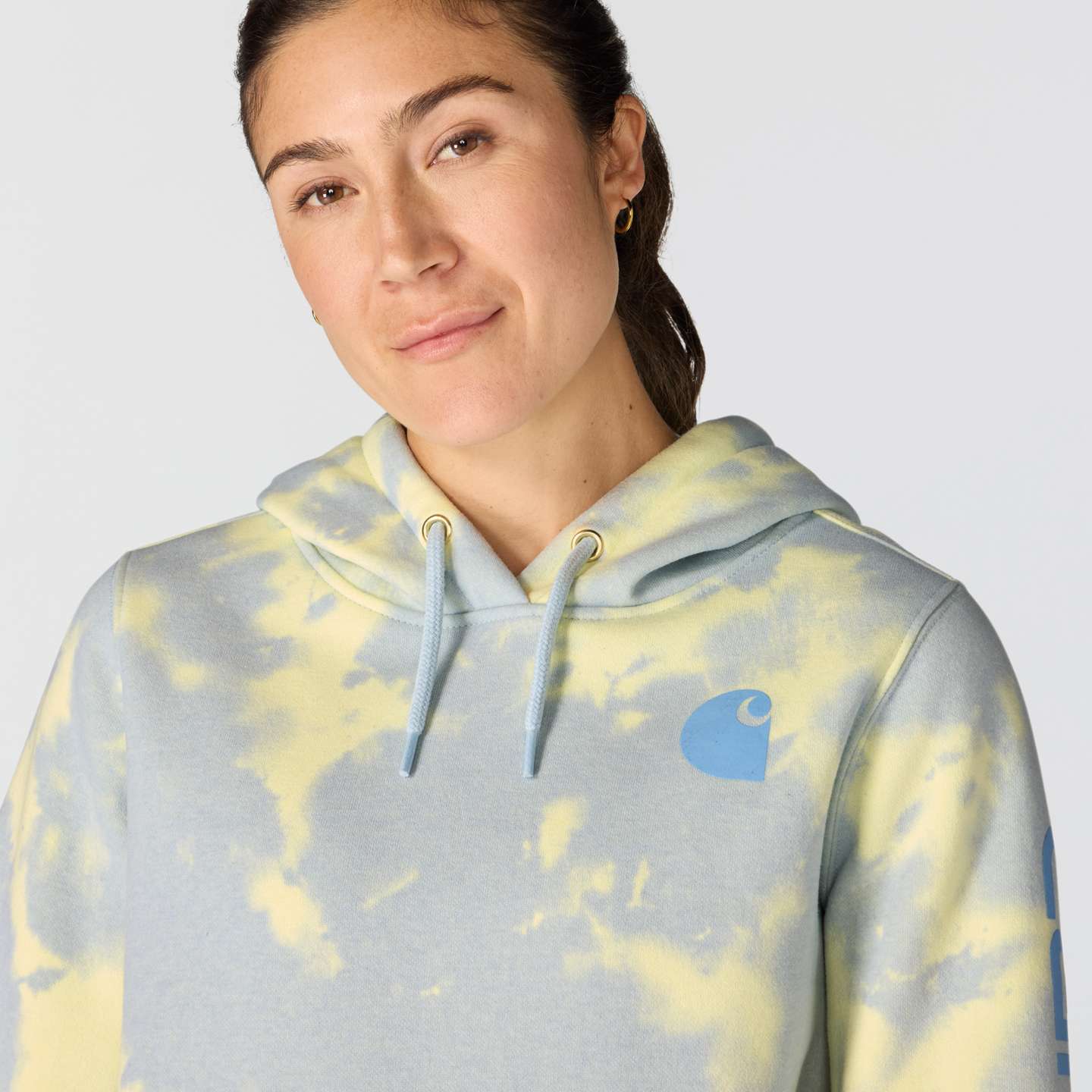 Женская толстовка Carhartt Marquette Printed, цвет: Синий камуфляжный — фото 3