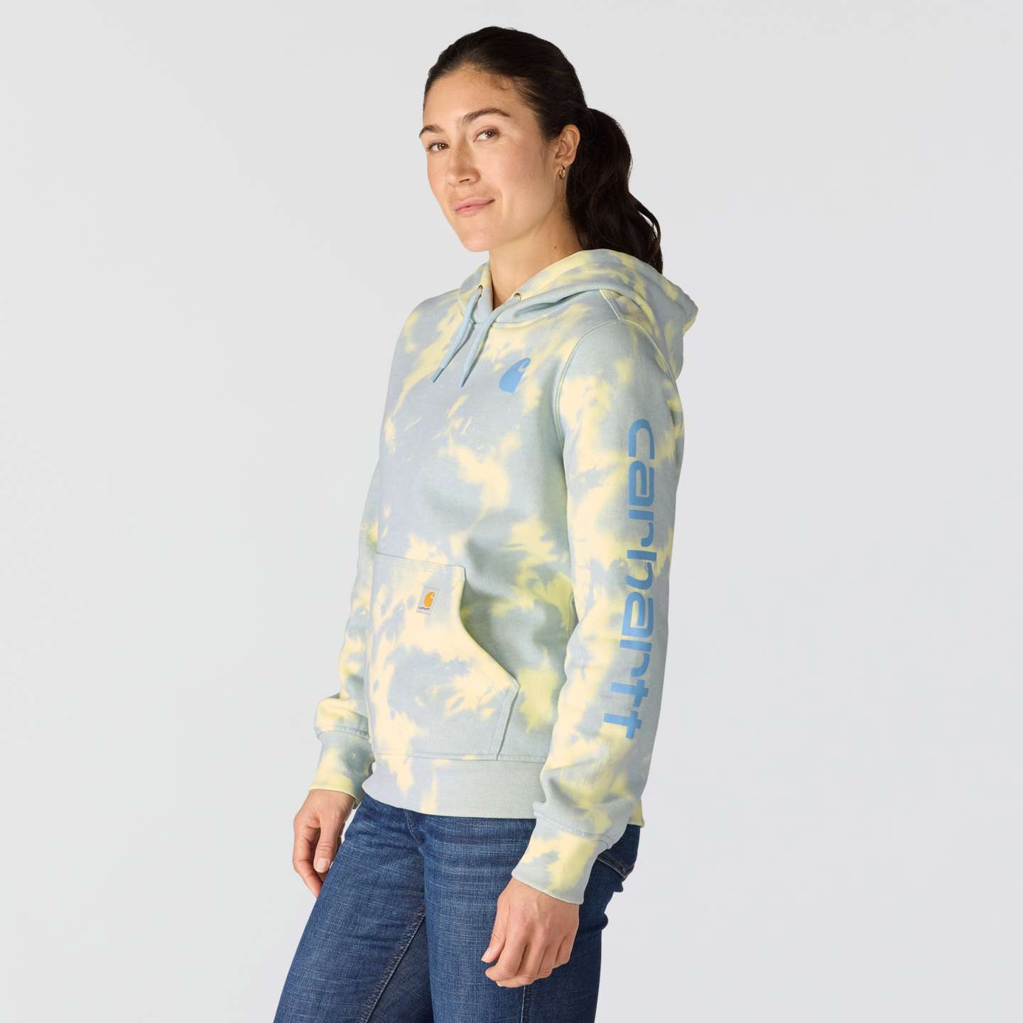 Женская толстовка Carhartt Marquette Printed, цвет: Синий камуфляжный — фото 2