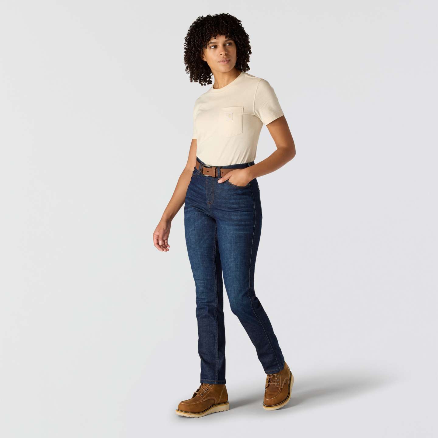 Женские джинсы Carhartt Mason Pull-On Jean, цвет: Downpour — фото 4