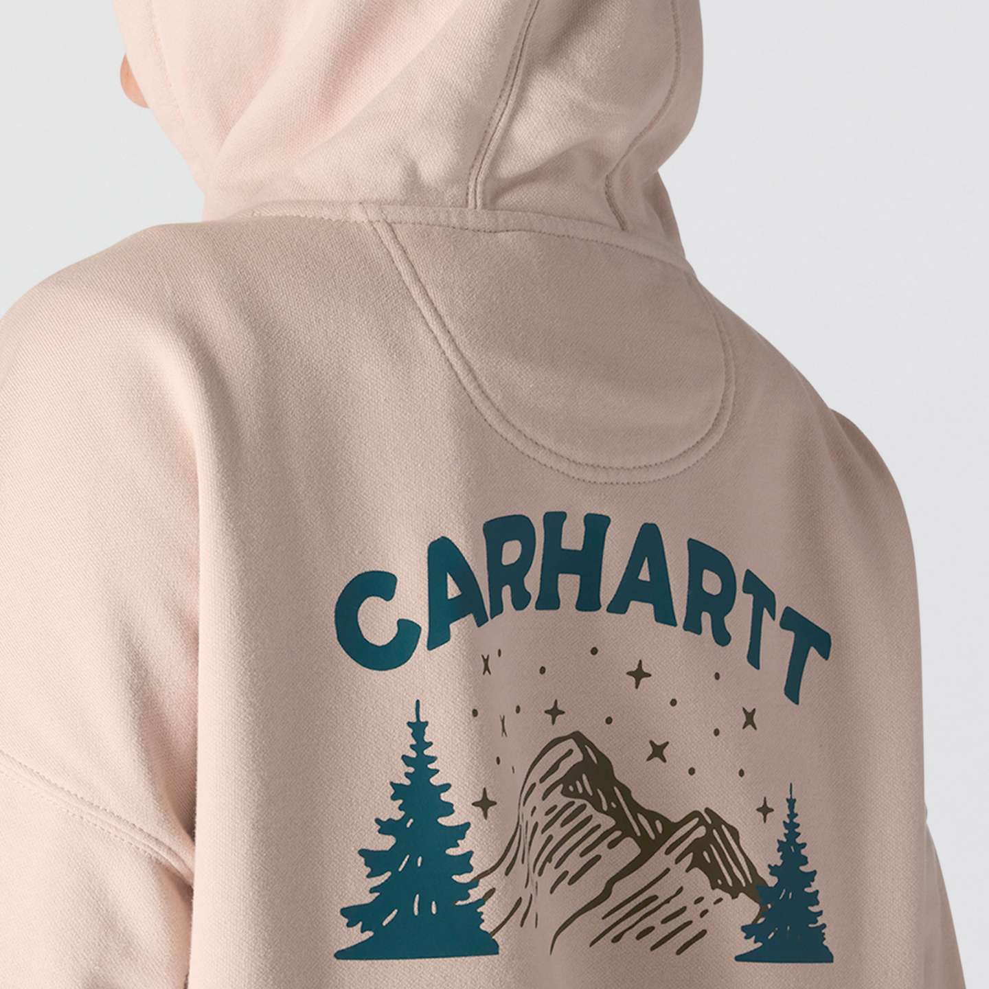 Женский свитшот Carhartt Oversized-Fit Midweight Hooded Mountain Graphic, цвет: Серо-коричневый меланжевый — фото 5