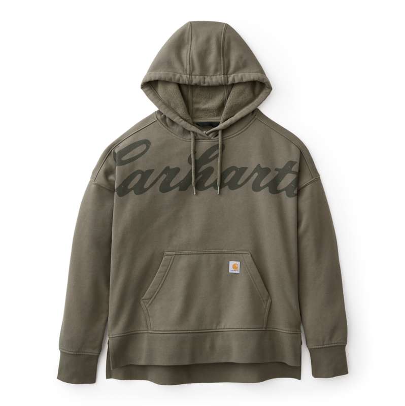 Carhartt  Dusty Olive Women's Oversized-Fit Midweight Hooded Graphic Sweatshirt