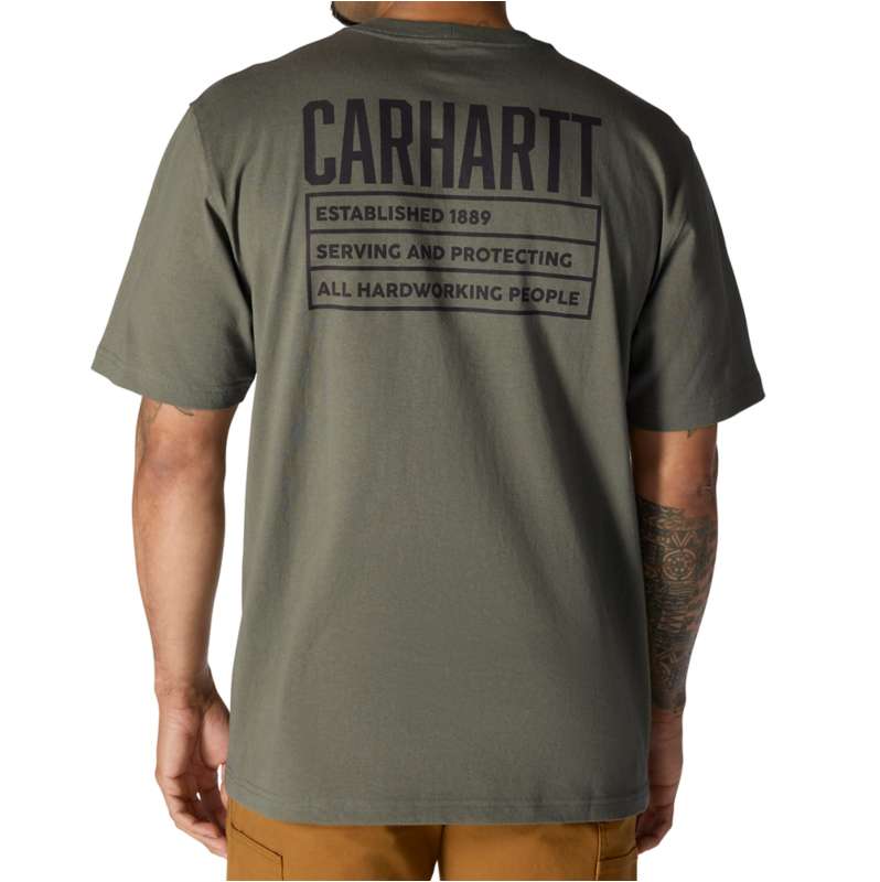 Carhartt  Dusty Olive Loose Fit Heavyweight Short-Sleeve Pocket 1889 T-Shirt