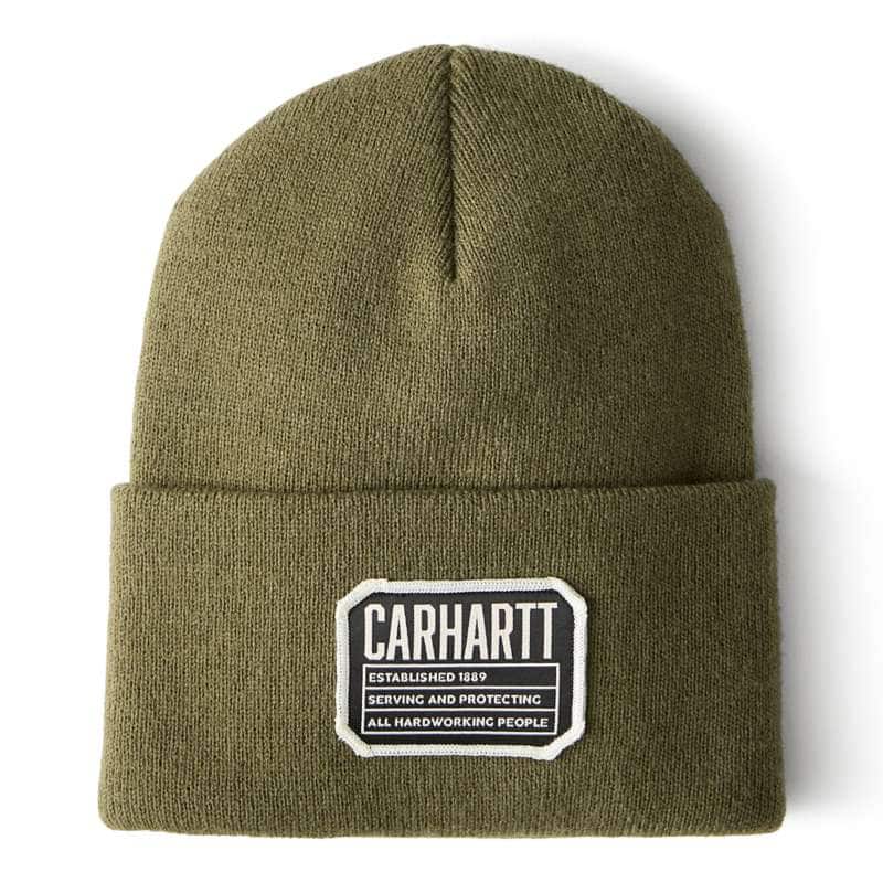 Knit Rubber Patch Beanie