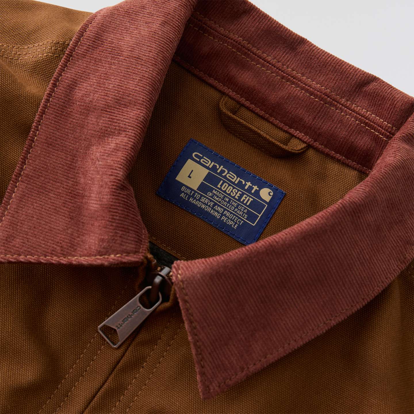 Мужская куртка Carhartt Crafted Series Duck Sherpa Lined Chore, цвет: Красный — фото 8