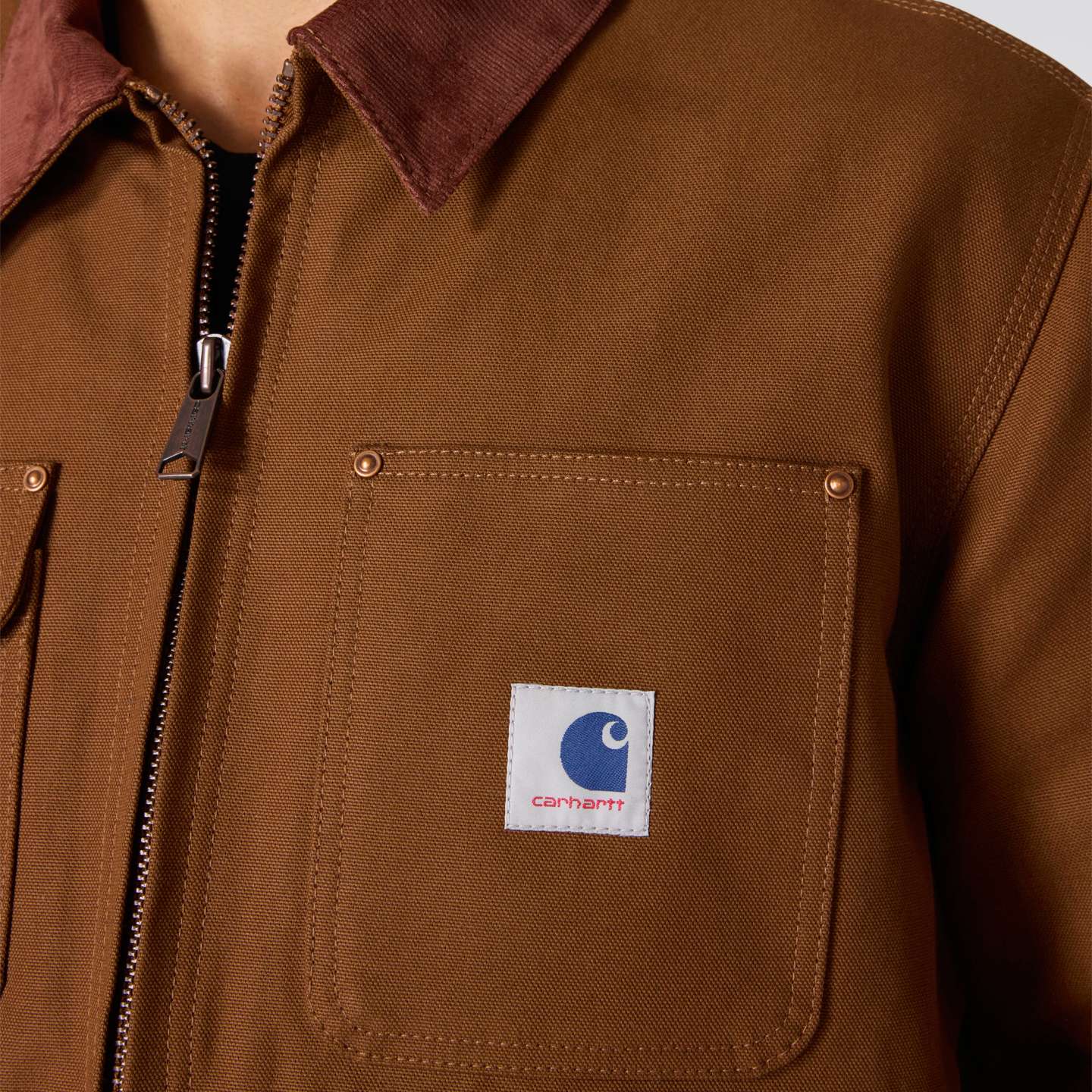 Мужская куртка Carhartt Crafted Series Duck Sherpa Lined Chore, цвет: Красный — фото 5