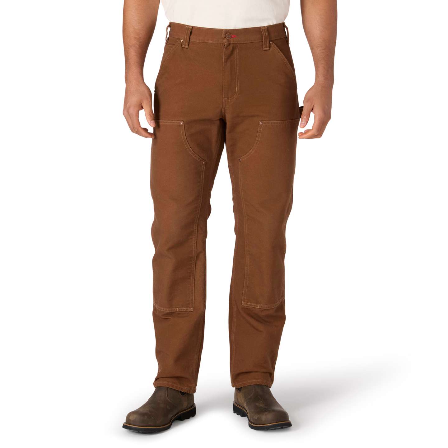 Мужские брюки Carhartt Crafted Series Loose Straight Duck Double-Front Dungaree, цвет: Красный — фото 1