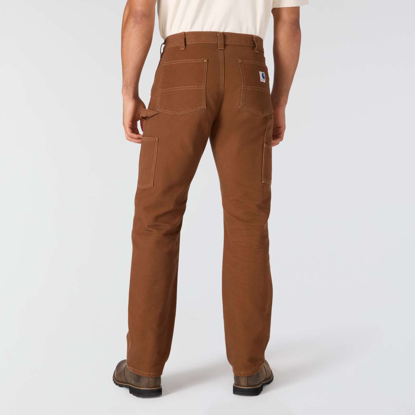 Мужские брюки Carhartt Crafted Series Loose Straight Duck Double-Front Dungaree, цвет: Красный — фото 2