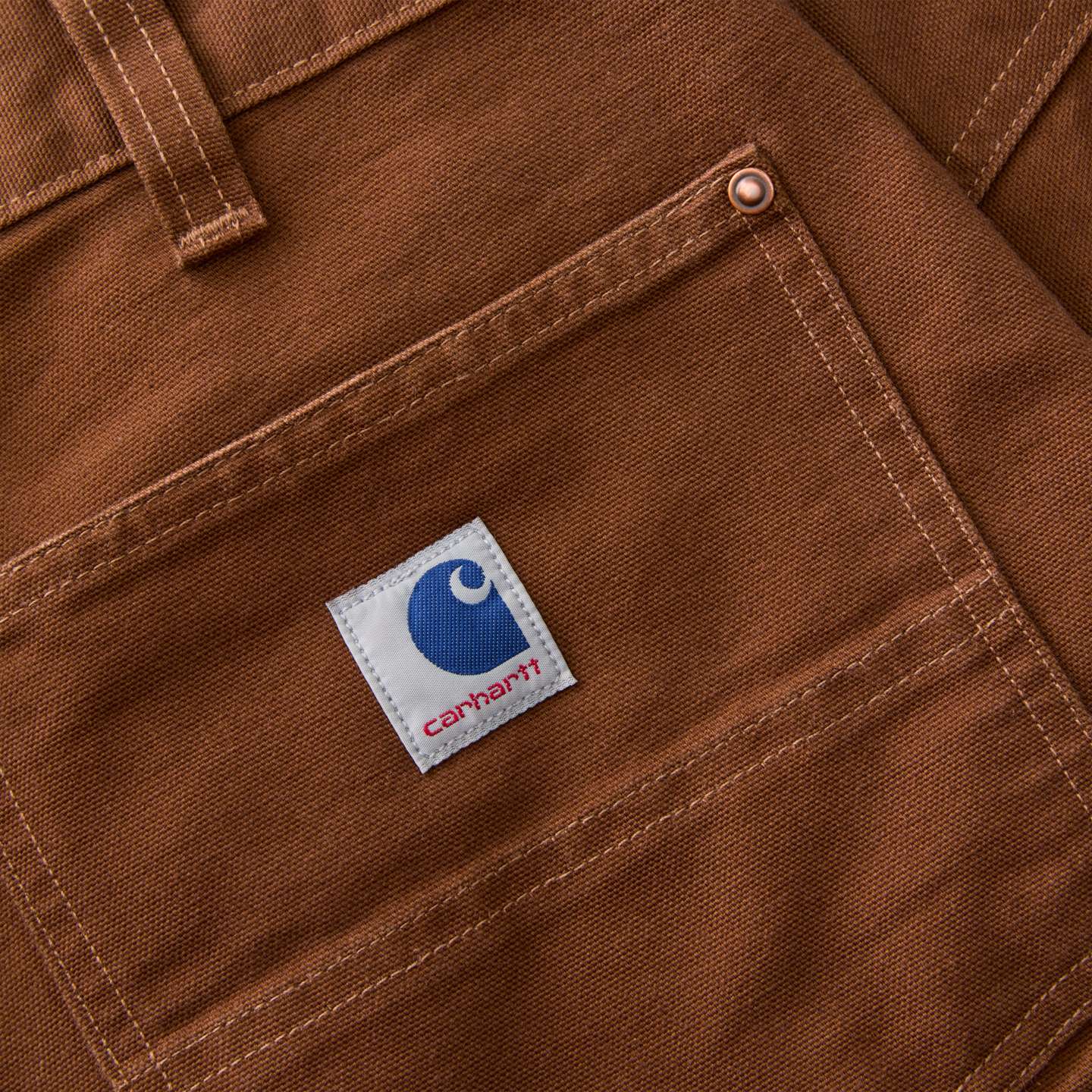 Мужские брюки Carhartt Crafted Series Loose Straight Duck Double-Front Dungaree, цвет: Красный — фото 6
