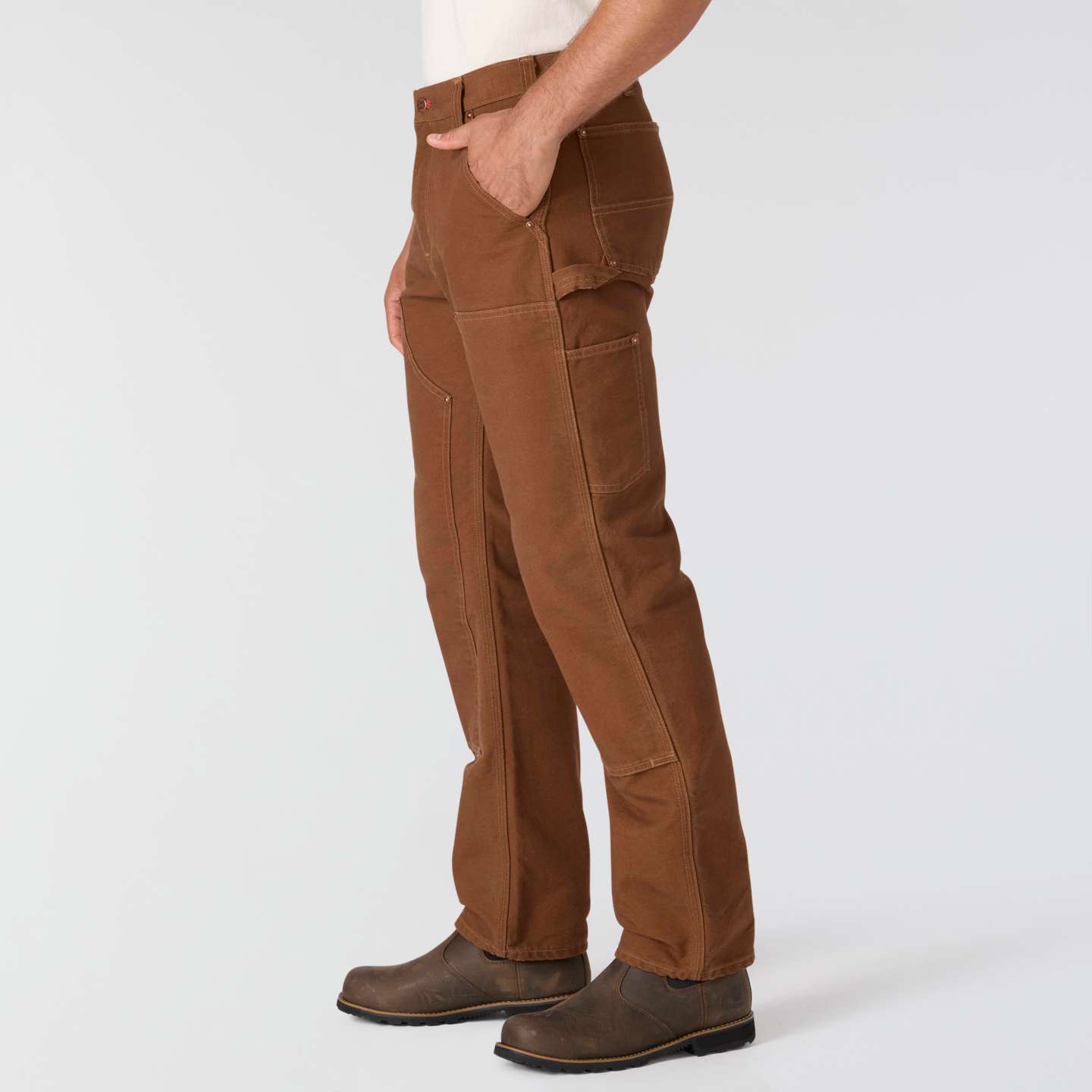 Мужские брюки Carhartt Crafted Series Loose Straight Duck Double-Front Dungaree, цвет: Красный — фото 3