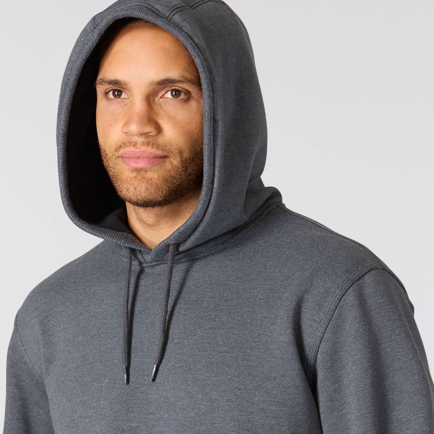 Мужское худи Carhartt Crafted Series Heavyweight Fleece, цвет: Карбоновый меланжевый — фото 3