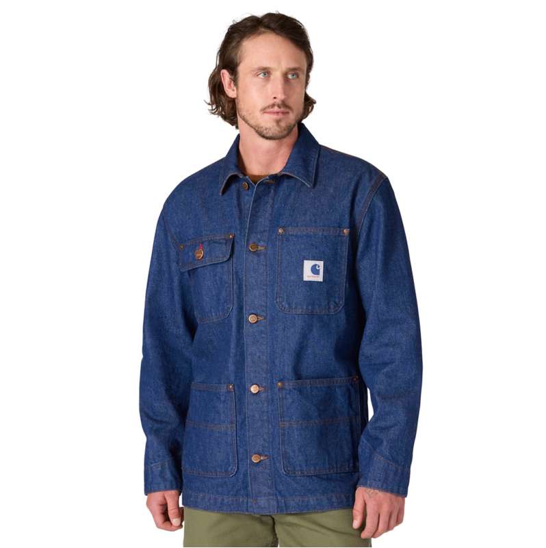 Carhartt  Rinsed Dark Indigo Crafted Series Denim Chore Coat